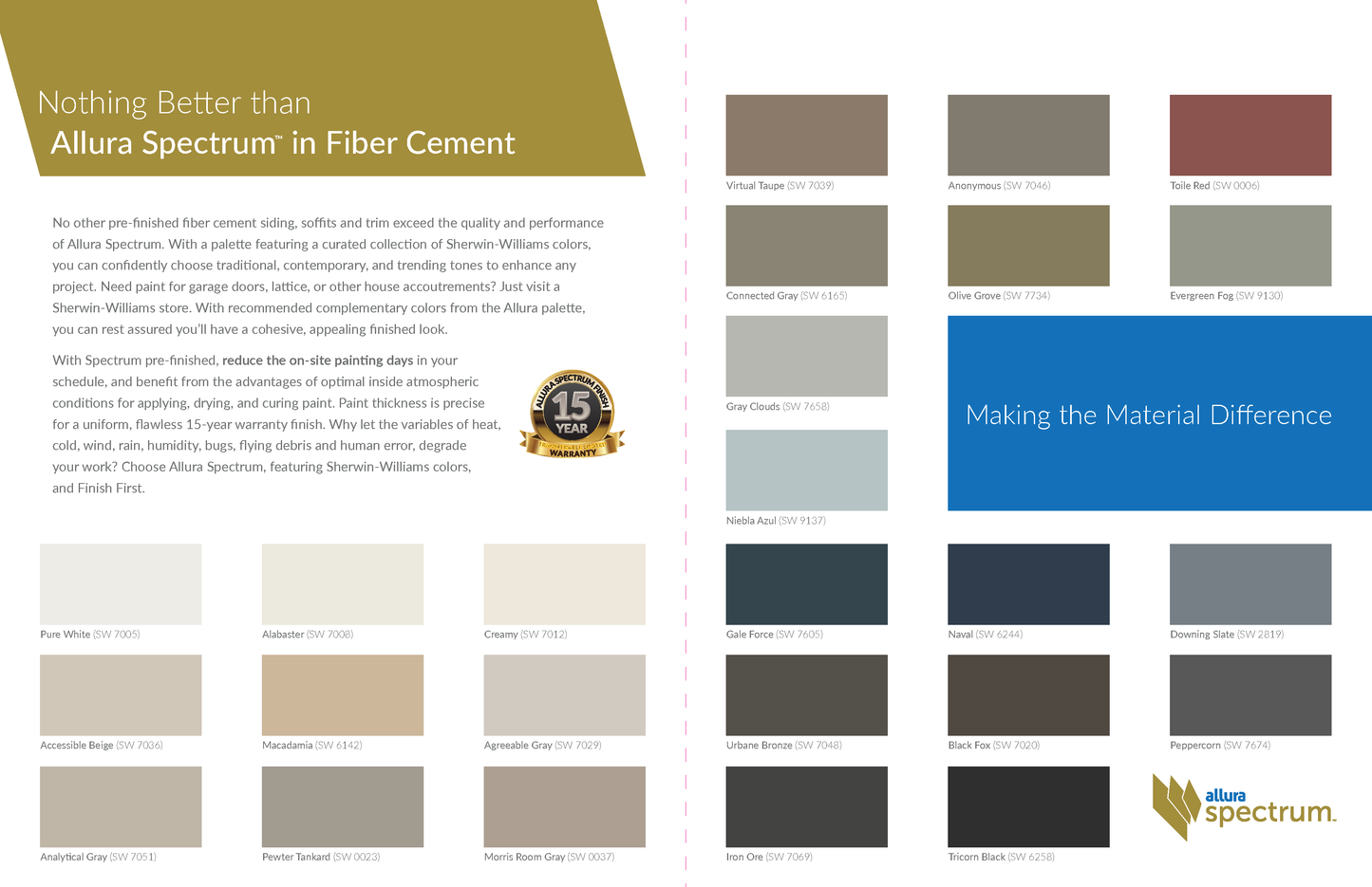 Allura Spectrum: Bi-Fold Brochure