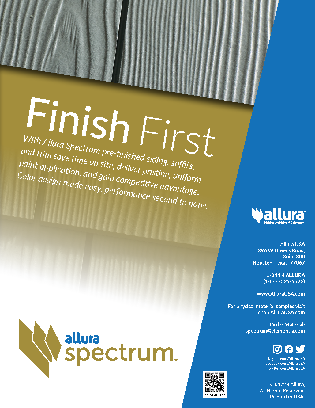 Allura Spectrum: Tri-Fold Brochure